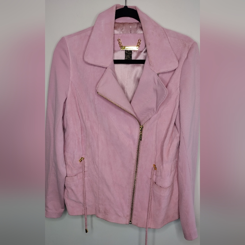 IMAN Women's Pink Motorcycle Jacket S - Picture 7 of 7